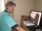 Silver Creek Animal Clinic Veterinarian Looking at X-Ray